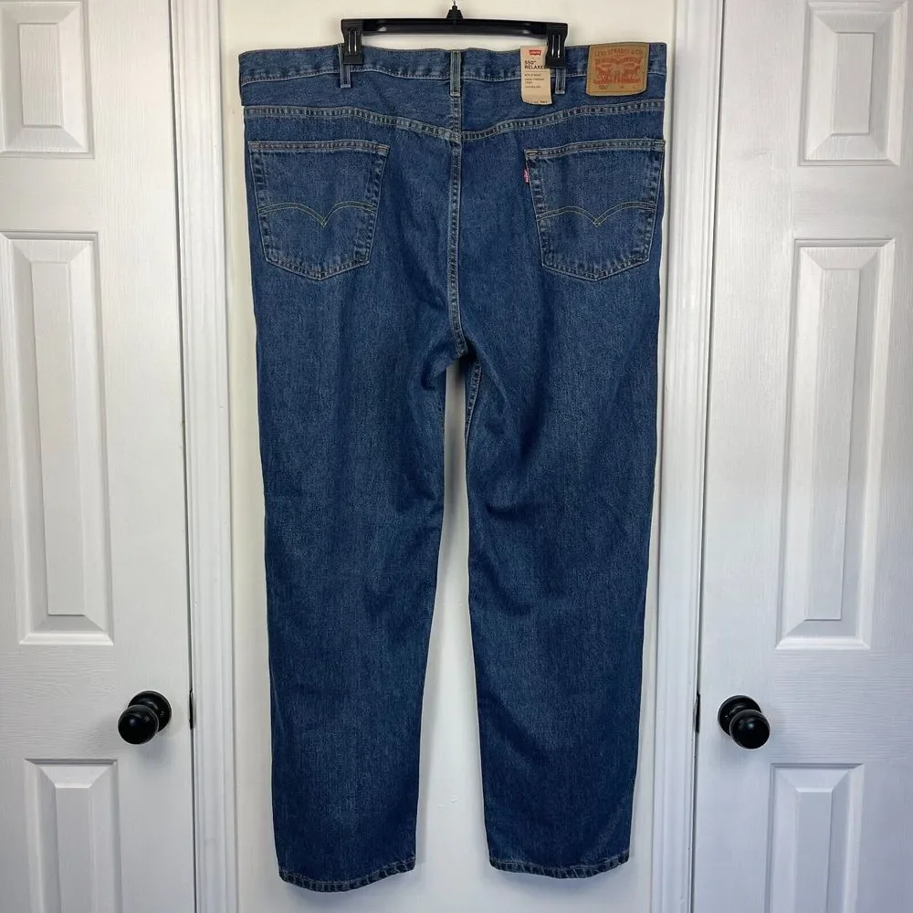 NEW‎ Levi's 550 46x32 Big &Tall Relaxed Fit Tapered Leg Denim Blue Jeans Zip